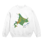 北海道ファンマガジン編集部の北海道179市町村地図 Crew Neck Sweatshirt