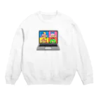 はっとり♡かんなのオンライン飲み Crew Neck Sweatshirt