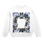 真希ナルセ（マキナル）ののぞく黒柴たち Crew Neck Sweatshirt