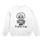 天明幸子　SUZURI  オフィシャルショップのlove & peace Crew Neck Sweatshirt