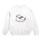 さくらもちののんびりしたいぱんだしゃんともくもくわたあめ Crew Neck Sweatshirt