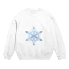 Aika Ishiguroの雪の結晶〜曼荼羅アート＜ブルー＞ Crew Neck Sweatshirt