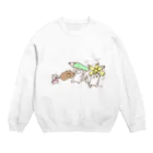 Hello Happy Catのクルクルクル〜ちくっ！ Crew Neck Sweatshirt