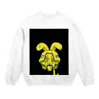 おつかれ帝国のバニーはなきむし（いえろー） Crew Neck Sweatshirt