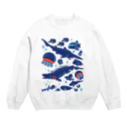 みなとまち層のマリアナ海溝の深海生物たち Crew Neck Sweatshirt