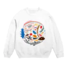 まさわざっかの深海生物たち Crew Neck Sweatshirt