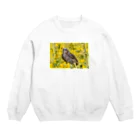 AI生成画像・風景・小物の写真をグッズにしてみましたの菜の花を食べるヒヨドリ Crew Neck Sweatshirt