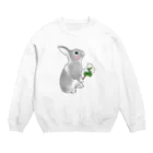 Mock’n Rollのうさぎのモックその3 純白の花を君に Crew Neck Sweatshirt