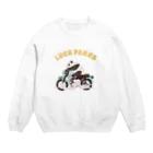 ラックパンクスのバイク乗りのパンダ Crew Neck Sweatshirt