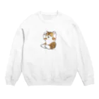 ボードゲームショップあそびばの喜ぶ猫 Crew Neck Sweatshirt