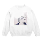 哀切堂の黄昏:ゾンビ猫(仮)ちゃん Crew Neck Sweatshirt