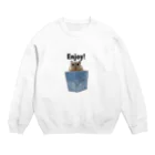 ハムスターのたぴのポケットからはむちゃん Crew Neck Sweatshirt