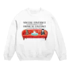 SANKAKU DESIGN STOREのコロナが終わっても近寄らないで欲しい猫ちゃん。 オタク向け Crew Neck Sweatshirt