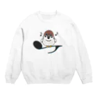 イラスト MONYAAT のスズメがちゅん A-L Crew Neck Sweatshirt