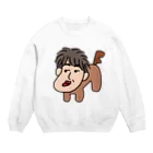 ぺく◎Shopの人面犬「たか爺」 Crew Neck Sweatshirt