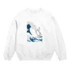 INIの鳥獣戯画×富嶽三十六景 Crew Neck Sweatshirt