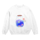 りんご飴@りんたん/ninecolorsの夜空瓶🌙 Crew Neck Sweatshirt