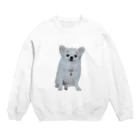 しまのまゆげこむぎこ Crew Neck Sweatshirt