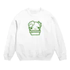 あみたす☆すとあのサボ子ちゃん、ぐりーん Crew Neck Sweatshirt