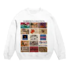 スブリデオのアンティークタグのコラージュ！ Crew Neck Sweatshirt