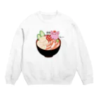 Draw freelyの居候　海鮮丼ver Crew Neck Sweatshirt