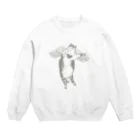 Annaのハートの猫天使 Crew Neck Sweatshirt