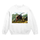 恐竜おみやげ屋のティラノサウル（正面） Crew Neck Sweatshirt