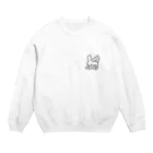 puikkoのアナトリア象形文字　スフィンクス（ワンポイント　黒） Crew Neck Sweatshirt