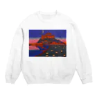 Junie貼り絵グッズのモンサンミッシェル Crew Neck Sweatshirt