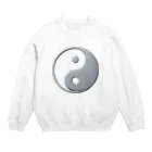 kimchinのメタリックな陰陽 太極図 マーク Crew Neck Sweatshirt