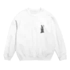 puikkoの弥勒菩薩（ワンポイント　グレー） Crew Neck Sweatshirt