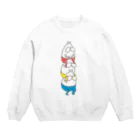 くらきち ONLINE SHOPのねこタイツ かたぐるま Crew Neck Sweatshirt