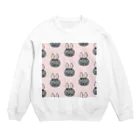 CHOPPIRIのかぶる猫[うさぎ(灰色)ver.](ロシアンブルー) Crew Neck Sweatshirt