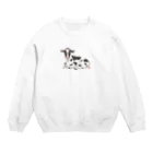 ゆずずショップの牛　とだるまさん Crew Neck Sweatshirt