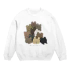 生活リズムが猫のひとのもりもりのくまさん Crew Neck Sweatshirt