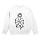 マイマイタケのわんこ吸っとけ男子 Crew Neck Sweatshirt