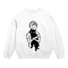 マイマイタケのニャンコ吸っとけ（黒猫） Crew Neck Sweatshirt