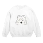 しろくま&ペンギン通信のシェルティどーん Crew Neck Sweatshirt