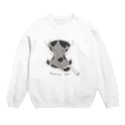 アオフジマキの注射が怖くてしがみつく猫 Crew Neck Sweatshirt