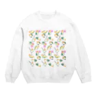 まめるりはことりのたっぷりシロハラインコちゃん【まめるりはことり】 Crew Neck Sweatshirt