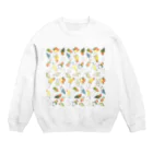 まめるりはことりのたっぷりラブバード（コザクラインコ・ボタンインコ）ちゃん【まめるりはことり】 Crew Neck Sweatshirt