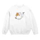 DECORの毎日ぶちにゃんこ　ぽへーver. Crew Neck Sweatshirt