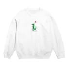 alligator_artのナスが天敵な鰐 Crew Neck Sweatshirt