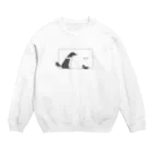 Qちゃんショップのボーダーコリーとチワワはかまってほしい Crew Neck Sweatshirt