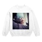 ぽいぽいまるまるの生意気まる Crew Neck Sweatshirt