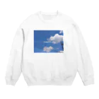 ぴぴぴ わーくすの青空と電線のスウェット Crew Neck Sweatshirt