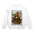 カズシフジイのモナリザコラージュ3 Crew Neck Sweatshirt