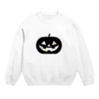 めいぷるのかぼちゃにゃ(シルエット) Crew Neck Sweatshirt