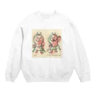 田中ひろみ(usagitv)のゆる仏画「仁王」 Crew Neck Sweatshirt