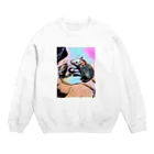 ecoRATのファンシーラットのアナゴくんとコハダくん Crew Neck Sweatshirt